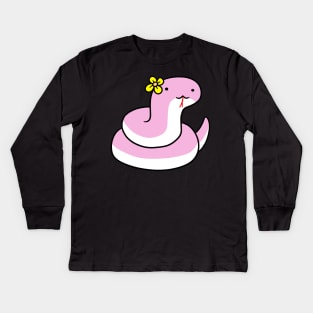 Flower Snake Kids Long Sleeve T-Shirt